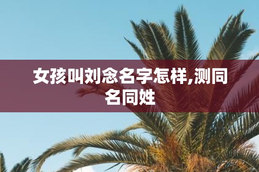 女孩叫刘念名字怎样,测同名同姓