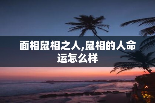 面相鼠相之人,鼠相的人命运怎么样
