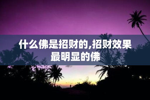 什么佛是招财的,招财效果最明显的佛