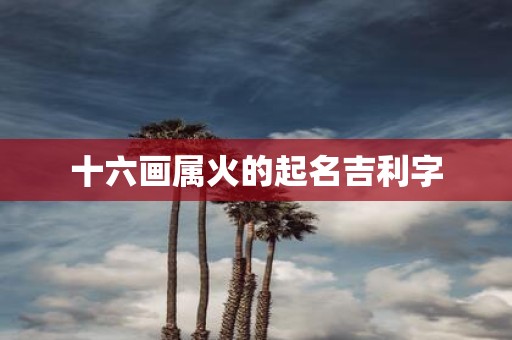 十六画属火的起名吉利字