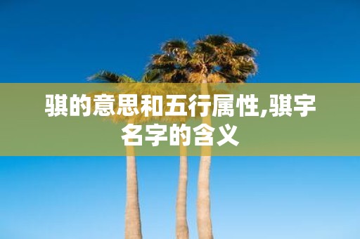 骐的意思和五行属性,骐宇名字的含义