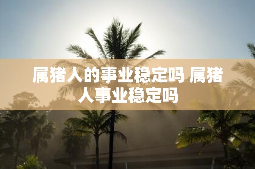 属猪人的事业稳定吗 属猪人事业稳定吗