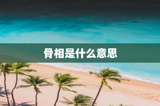 骨相是什么意思
