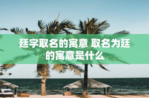 廷字取名的寓意 取名为廷的寓意是什么
