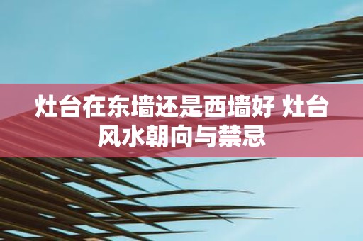 灶台在东墙还是西墙好 灶台风水朝向与禁忌