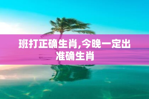 班打正确生肖,今晚一定出准确生肖