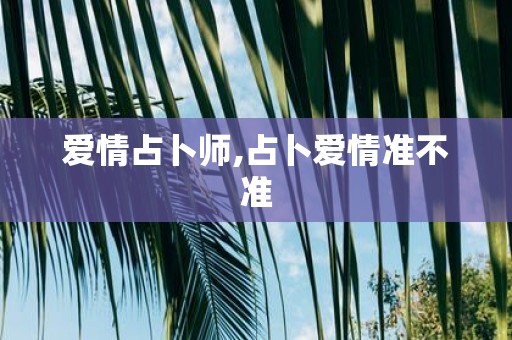 爱情占卜师,占卜爱情准不准
