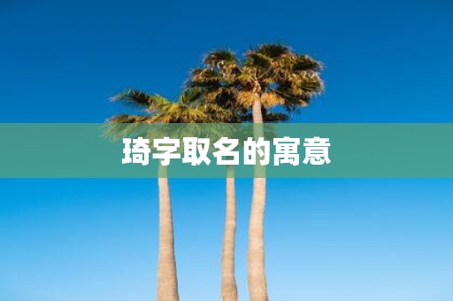琦字取名的寓意