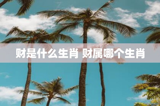 财是什么生肖 财属哪个生肖