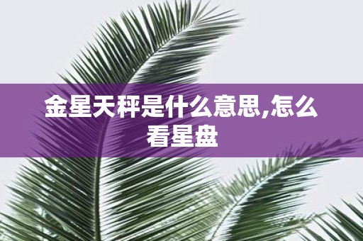 金星天秤是什么意思,怎么看星盘