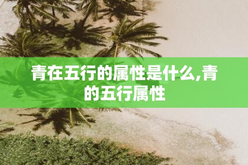 青在五行的属性是什么,青的五行属性