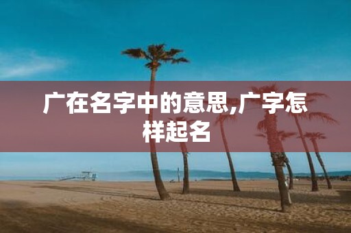 广在名字中的意思,广字怎样起名