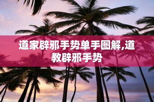道家辟邪手势单手图解,道教辟邪手势