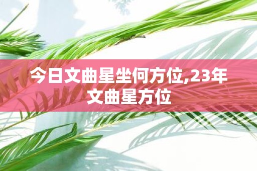今日文曲星坐何方位,23年文曲星方位