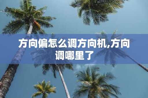 方向偏怎么调方向机,方向调哪里了