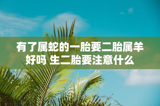 有了属蛇的一胎要二胎属羊好吗 生二胎要注意什么