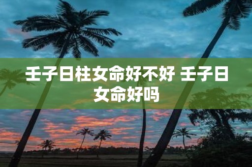 壬子日柱女命好不好 壬子日女命好吗