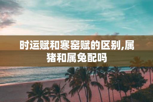 时运赋和寒窑赋的区别,属猪和属兔配吗