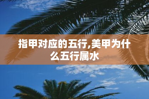 指甲对应的五行,美甲为什么五行属水