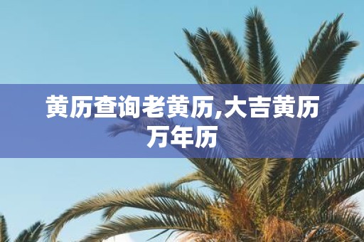 黄历查询老黄历,大吉黄历万年历