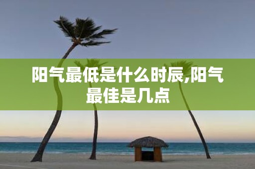 阳气最低是什么时辰,阳气最佳是几点