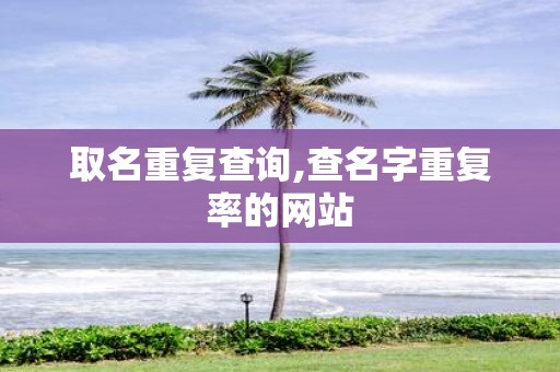 取名重复查询,查名字重复率的网站