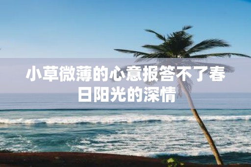 小草微薄的心意报答不了春日阳光的深情