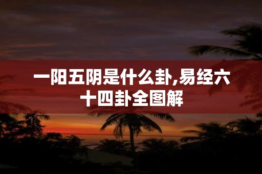 一阳五阴是什么卦,易经六十四卦全图解