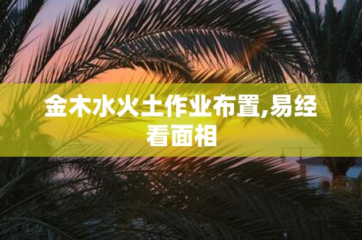 金木水火土作业布置,易经看面相