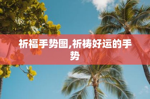 祈福手势图,祈祷好运的手势