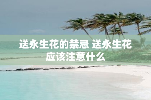 送永生花的禁忌 送永生花应该注意什么