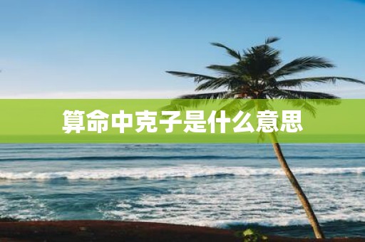 算命中克子是什么意思
