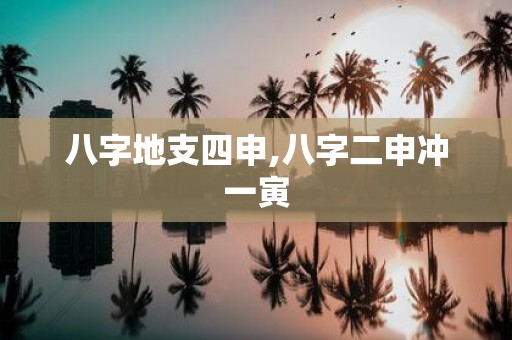 八字地支四申,八字二申冲一寅