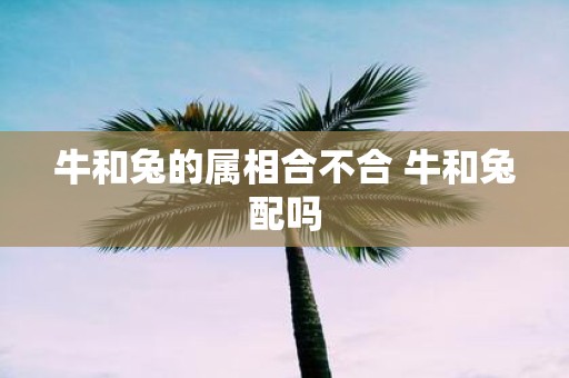 牛和兔的属相合不合 牛和兔配吗
