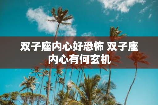 双子座内心好恐怖 双子座内心有何玄机