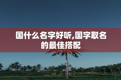 国什么名字好听,国字取名的最佳搭配