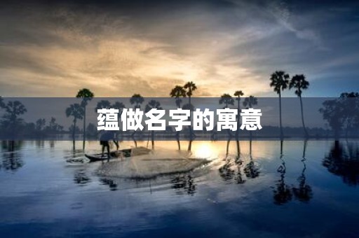 蕴做名字的寓意