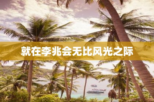 就在李兆会无比风光之际