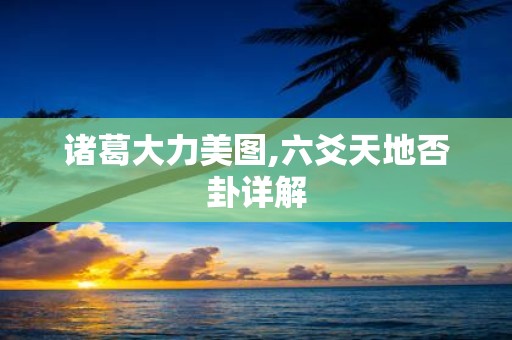 诸葛大力美图,六爻天地否卦详解