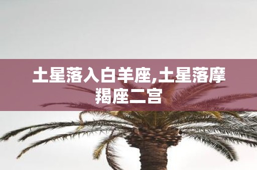 土星落入白羊座,土星落摩羯座二宫