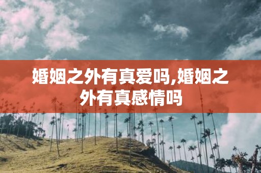 婚姻之外有真爱吗,婚姻之外有真感情吗