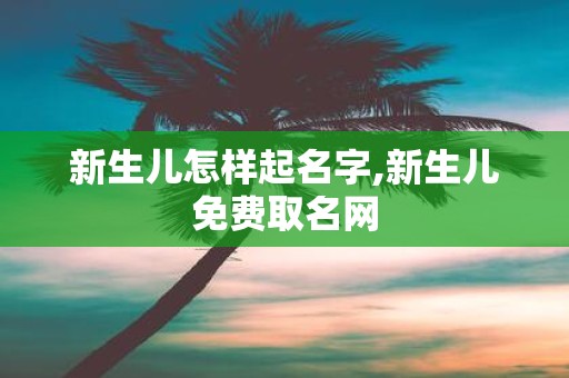 新生儿怎样起名字,新生儿免费取名网