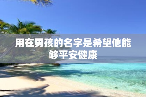 用在男孩的名字是希望他能够平安健康