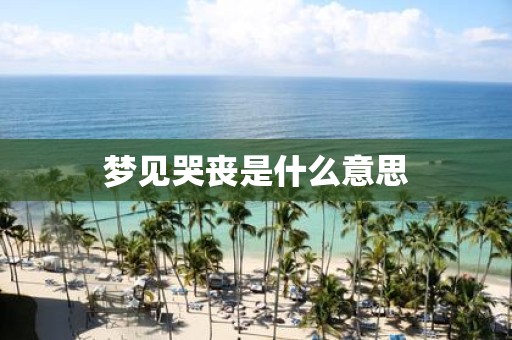 梦见哭丧是什么意思
