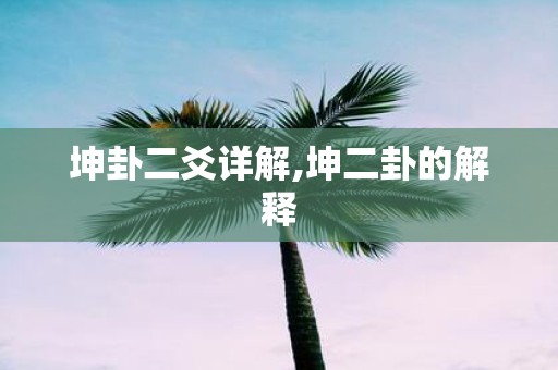 坤卦二爻详解,坤二卦的解释
