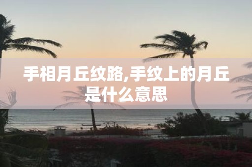 手相月丘纹路,手纹上的月丘是什么意思
