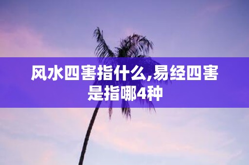风水四害指什么,易经四害是指哪4种