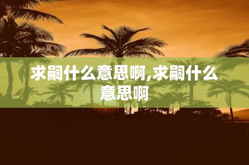 求嗣什么意思啊,求嗣什么意思啊