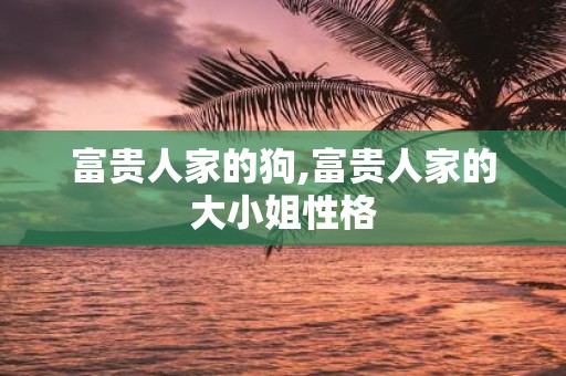 富贵人家的狗,富贵人家的大小姐性格