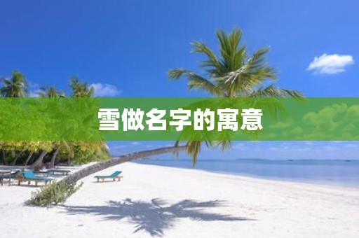 雪做名字的寓意